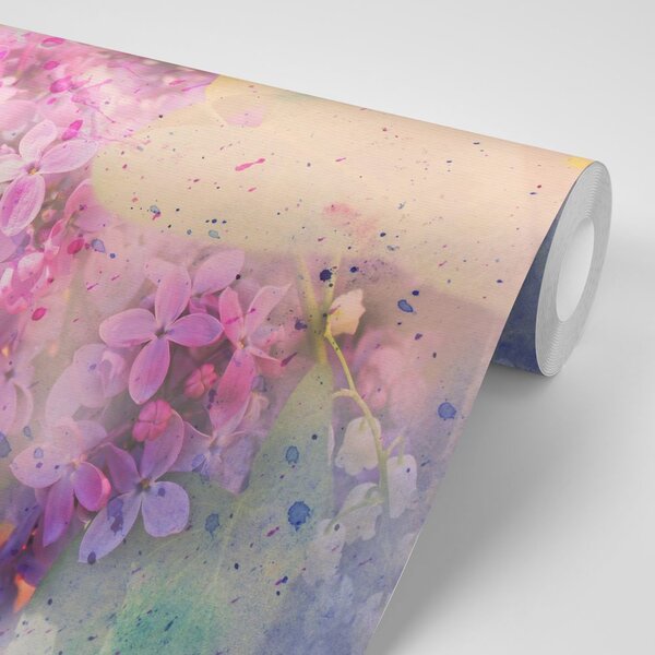 Carta da parati – Ramo di fiori rosa