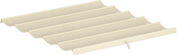 VivaGarden Copertura Pergola con 10 Fori di Drenaggio in Poliestere 250x255 cm per Pergola 3x3m colore Crema