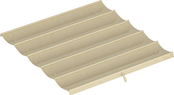 VivaGarden Copertura Pergola con 10 Fori di Drenaggio in Poliestere 250x255 cm per Pergola 3x3m colore Beige