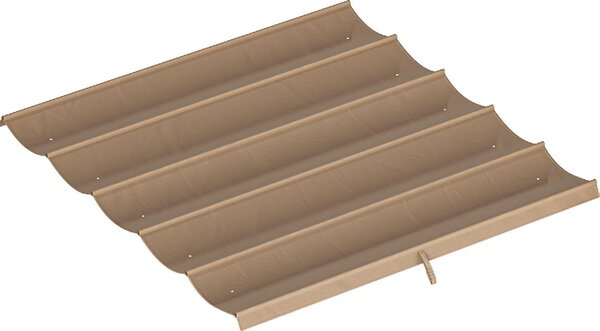 VivaGarden Copertura Pergola con 10 Fori di Drenaggio in Poliestere 250x255 cm per Pergola 3x3m colore Marrone Chiaro