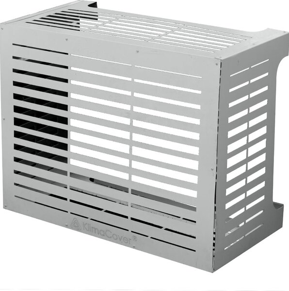 Divina Home Copricondizionatore copertura per climatizzatore LINEAR M Bianco in alluminio L86xP44xH68 cm - DH90863