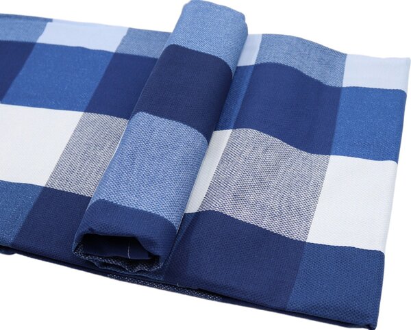 Gabel Copriletto in Cotone Letto Singolo telo multiuso fantasia stile tartan multicolor toni blu - Wilson deco