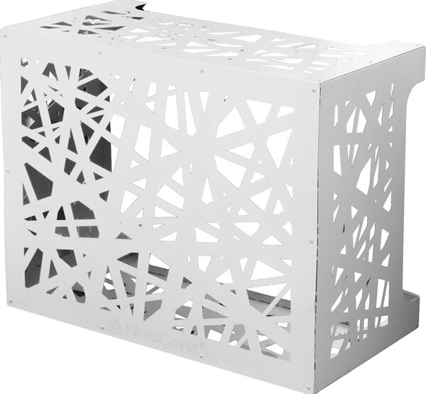 Divina Home Copricondizionatore copertura per climatizzatore ARTIST M Bianco in alluminio L86xP44xH68 cm - DH85557
