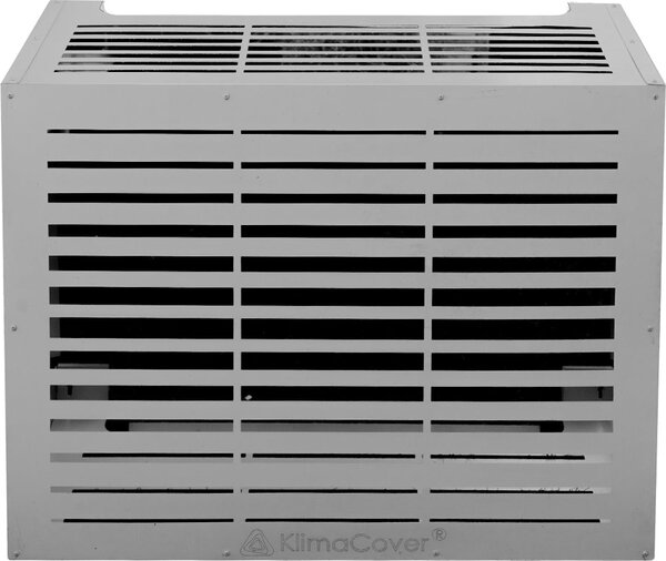 Divina Home Copricondizionatore copertura per climatizzatore LINEAR M Bianco in alluminio L86xP44xH68 cm - DH90863