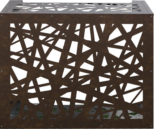 Divina Home Copricondizionatore copertura per climatizzatore ARTIST Bronzo marrone Corten in alluminio L86xP44xH68 cm - DH85558