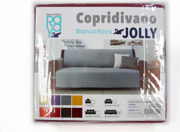 Blanco Raya Copridivano 3 posti con Laccetti e Tasche laterali in Cotone e Poliestere colore Giallo - Jolly