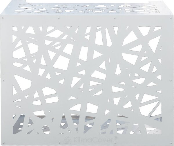 Divina Home Copricondizionatore copertura per climatizzatore ARTIST M Bianco in alluminio L86xP44xH68 cm - DH85557