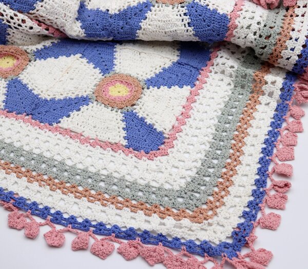Elite Copriletto Matrimoniale lavorazione crochet - 1126