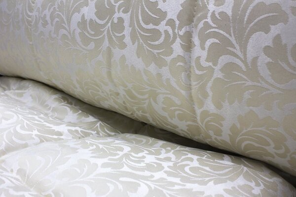 Blanco Raya Copriletto Matrimoniale Trapunta Invernale 260x260 cm Fantasia Jacquard - HTLD9144-1