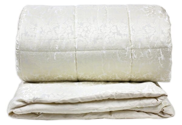 Blanco Raya Copriletto Matrimoniale Trapunta Invernale 260x260 cm Fantasia Jacquard - HTLD9144-1