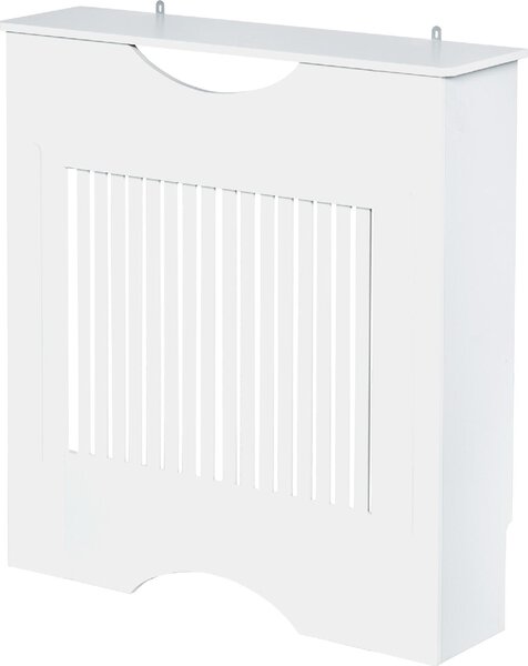 DecHome Copritermosifone Bianco in MDF con Piano d'Appoggio e Design Antiribaltamento 78x19x82 cm - 149-820