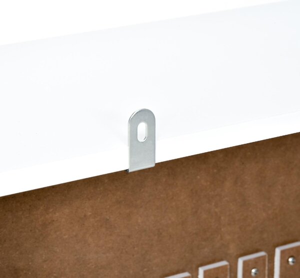 DecHome Copritermosifone Bianco in MDF con Piano d'Appoggio e Design Antiribaltamento 78x19x82 cm - 149-820