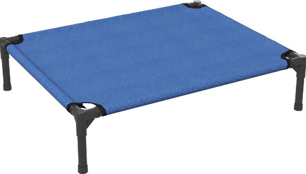 AllMyPets Cuccia Lettino per Cani Rialzato Pieghevole per Interno ed Esterno in Metallo e Tessuto Oxford 76x61x18 cm colore Blu - U476065