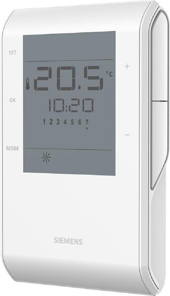 Siemens Cronotermostato ambiente settimanale a batterie con display LCD RDE50.1 - S55770-T498