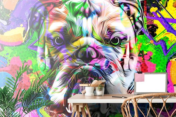 Carta da parati – Bulldog pop-art