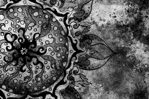 Carta da parati – Mandala in bianco e nero