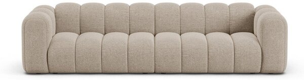 Divano beige con rivestimento in ciniglia 290 cm Lupine – Micadoni