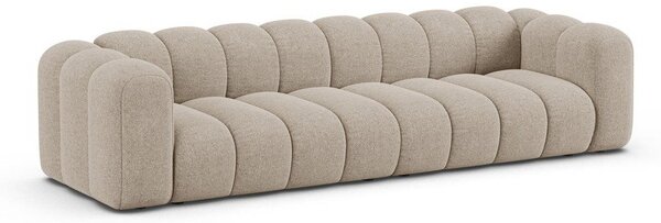 Divano beige con rivestimento in ciniglia 290 cm Lupine – Micadoni