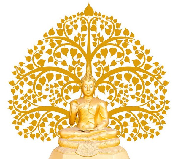 Carta da parati – Buddha con albero della vita