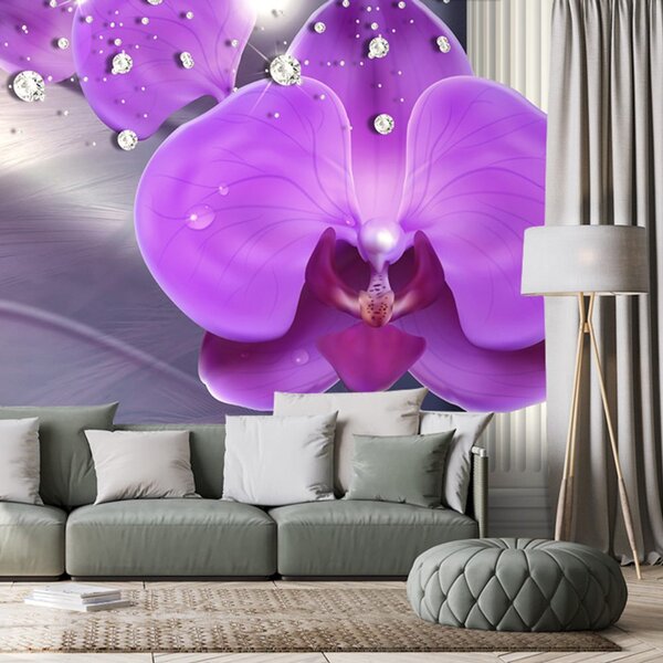 Carta da parati – Orchidea presso colonne greche