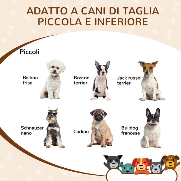 AllMyPets Cuccia per Cani da Interno con Struttura in Legno e Aperture a Forma di Zampa, Cuore e Ossa colore Rovere - L4250AK