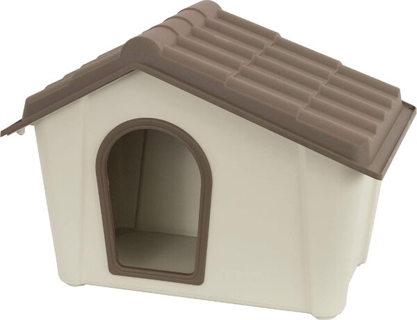 ArtPlast Cuccia per Cani da Esterno Taglia Piccola in resina 595x515xH410 mm colore Beige / Tortora - PC1T