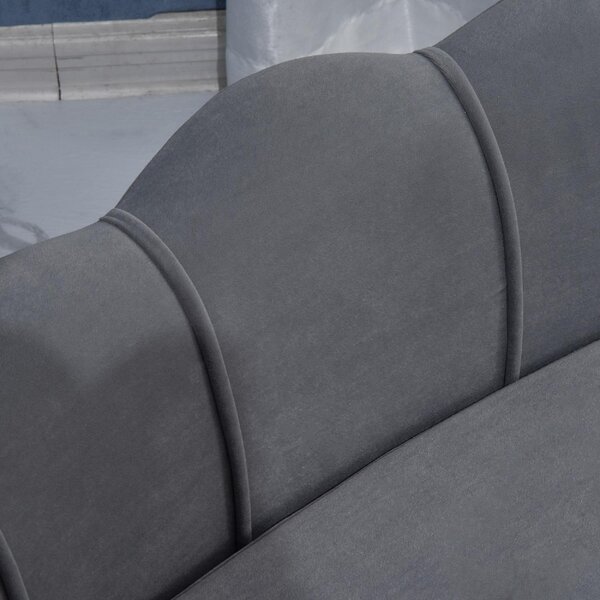 AllMyPets Cuccia per Cani da Interno Taglia Medio Grande Divanetto con Cuscino Imbottito e Rivestimento Sfoderabile colore Grigio - 153CG