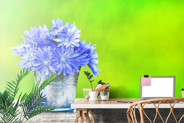 Carta da parati – Fiori nel secchio