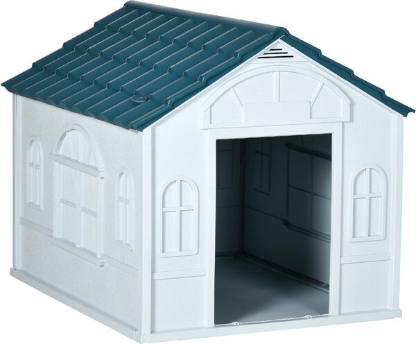 AllMyPets Cuccia per Cani o Gatti da Esterno Taglia Media e max 30kg in PP Impermeabile 84.2x98.2x82cm Blu - 125V01BU-D02