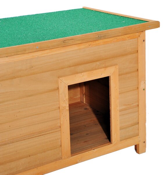 AllMyPets Cuccia per Cani o Gatti da Esterno Taglia Media Impermeabile da In Legno Di Abete 85x58x58 cm - D0D014