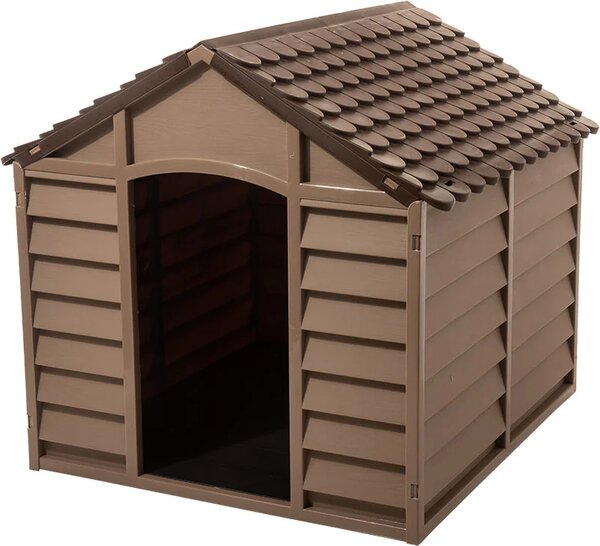 STARPLAST Cuccia per Cani o Gatti da Esterno Taglia Medio Piccola in Plastica cm 86x84x82h colore BEIGE/MARRONE - 50-701