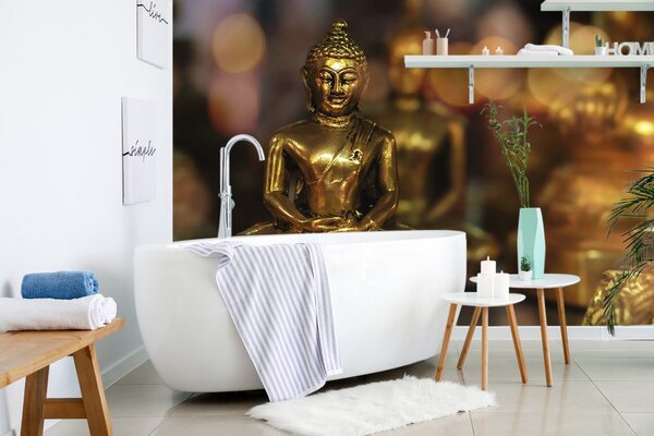 Carta da parati – Buddha con sfondo astratto