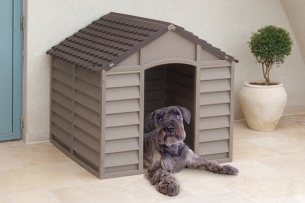 STARPLAST Cuccia per Cani o Gatti da Esterno Taglia Medio Piccola in Plastica cm 86x84x82h colore BEIGE/MARRONE - 50-701