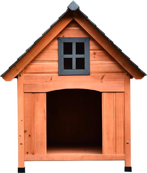 AllMyPets Cuccia per Cani o Gatti da Esterno Taglia Media Rialzata Fino a 30 Kg In Legno 81.3x91.5x98.5 cm - D0D03D