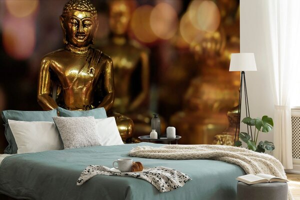 Carta da parati – Buddha con sfondo astratto