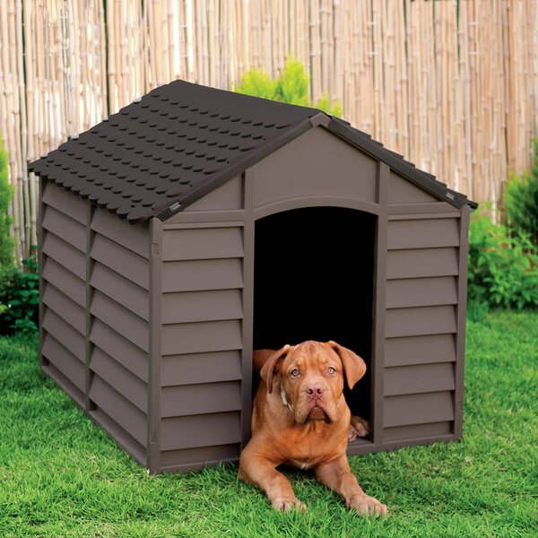 STARPLAST Cuccia per Cani o Gatti da Esterno Taglia Medio Piccola in Plastica cm 86x84x82h colore BEIGE/MARRONE - 50-701