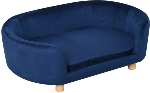AllMyPets Cuccia per Cani o Gatti da Interno Taglia Media Divano o e in Velluto colore Blu - 167BUD04