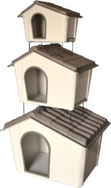 ArtPlast Cuccia per Cani o Gatti da Esterno Taglia Medio Piccola in resina 790x592x608h mm colore Beige / Tortora - PC2T
