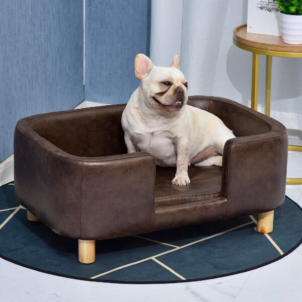 AllMyPets Cuccia per Cani o Gatti da Interno Taglia Medio Piccola Divanetto Cuscino Rivestito In Gommapiuma Rimovibile 74x48.5x31 cm - D04158