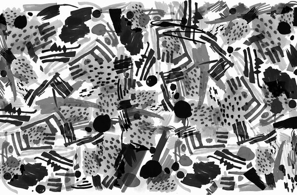 Carta da parati – Pop art astratto in bianco e nero
