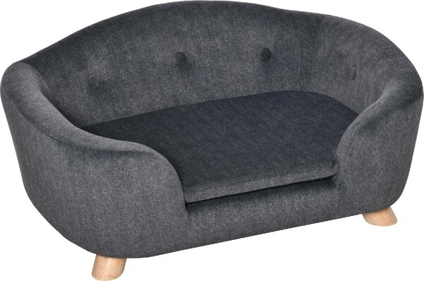 AllMyPets Cuccia per Cani o Gatti da Interno Taglia Medio Piccola Divanetto da con Cuscino Lavabile 70x47x30cm Grigio Antracite