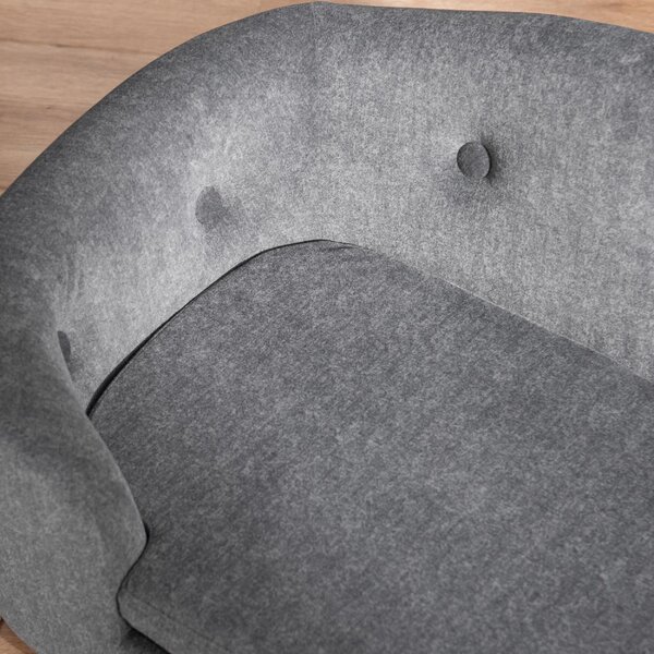 AllMyPets Cuccia per Cani o Gatti da Interno Taglia Medio Piccola Divanetto da con Cuscino Lavabile 70x47x30cm Grigio Antracite