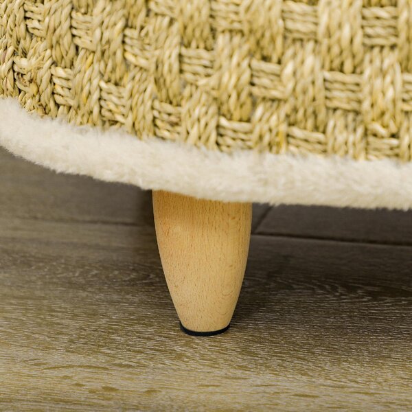 AllMyPets Cuccia per Cani o Gatti da Interno Taglia Piccola Lettino e in Truciolato con Fondo Rialzato e Cuscino 48x24.5 cm