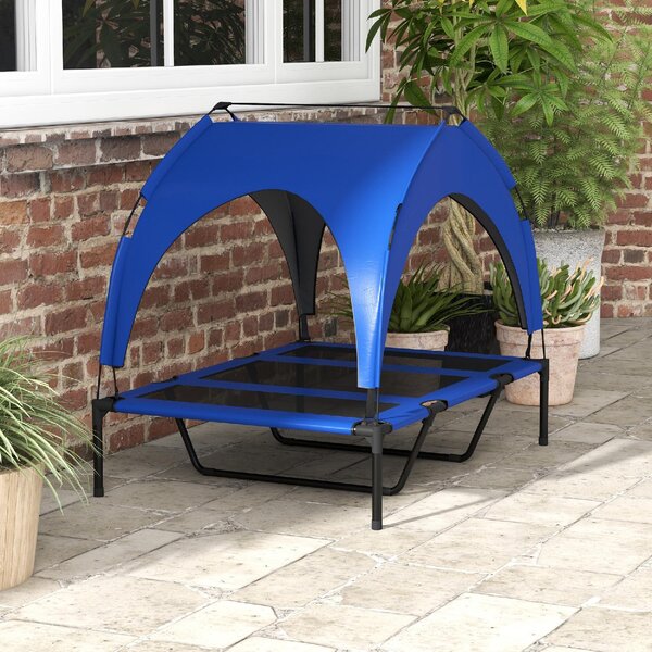 AllMyPets Cuccia per Cani Taglia Grande con Tettuccio Protettivo in Acciaio e Poliestere 106x76x94 cm colore Blu Scuro - 3DBAM283
