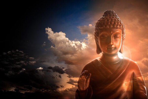 Carta da parati – Buddha tra le nuvole