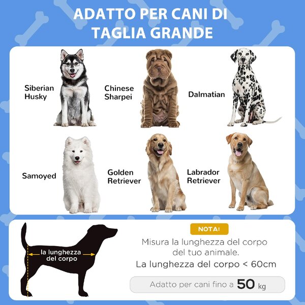 AllMyPets Cuccia per Cani Taglia Grande con Tettuccio Protettivo in Acciaio e Poliestere 106x76x94 cm colore Blu Scuro - 3DBAM283