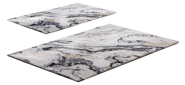 Set di tappetini per il bagno greige 2 pz 60x100 cm CT – Foutastic