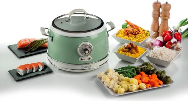 Ariete Cuociriso Cuoci Riso Risotteria Capacit 3 Litri Potenza 650 Watt Cottura a Vapore colore Verde - 2904 Rice Cooker & Slow Cooker