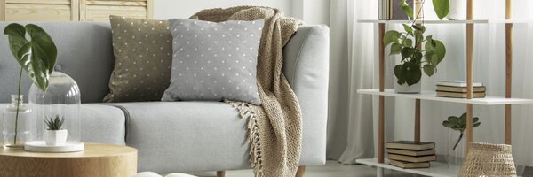 NBrand Cuscini per Sedia 57x57 cm Fantasia Pois colore Grigio 4 Pezzi - 1808 Tulipano