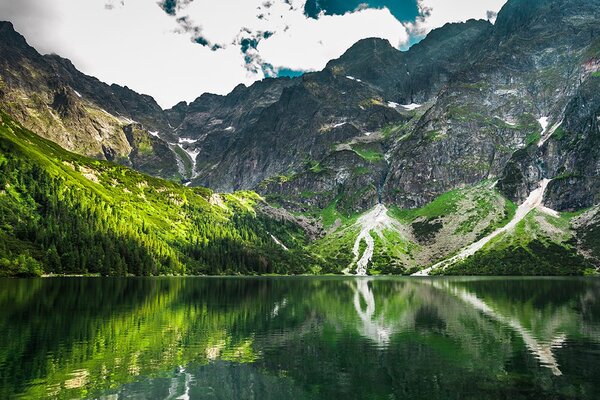 Carta da parati – Lago di Morskie Oko nei Tatra